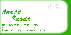 anett knodt business card